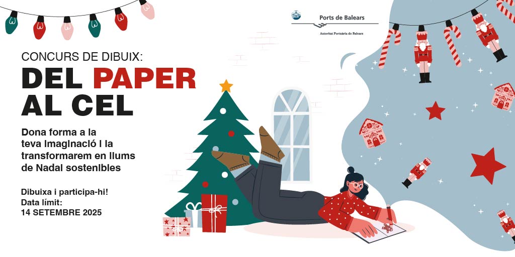 La APB convoca el concurso de dibujo DEL PAPER AL CEL para el alumbrado navideño del puerto de Palma para la próxima Navidad