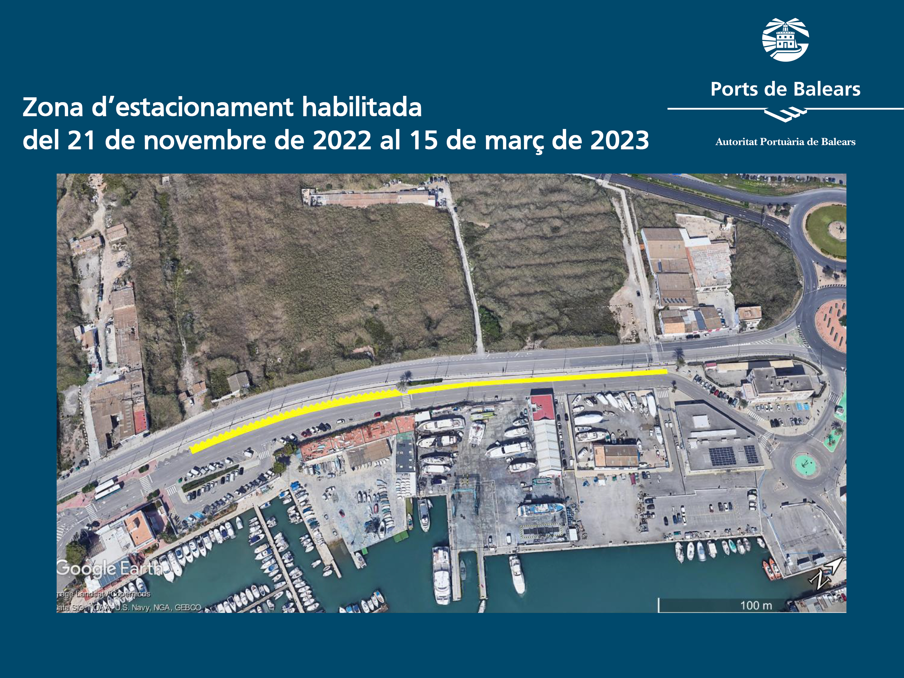 La APB habilita una zona de aparcamiento adicional en el puerto de Eivissa durante la temporada baja