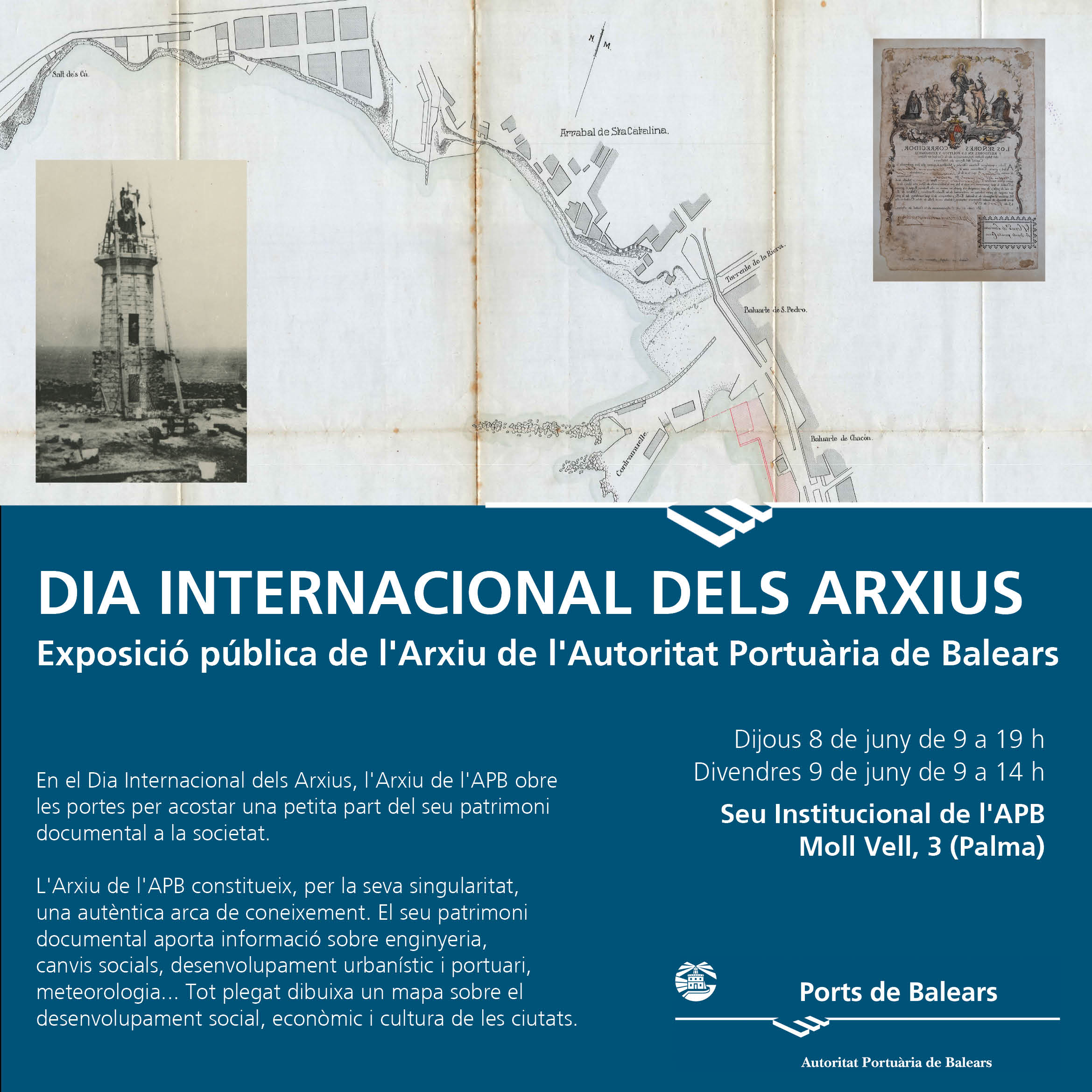 La APB celebra el Día Internacional de los Archivos sacando a la luz la primera Memoria de la Junta del Puerto de Palma