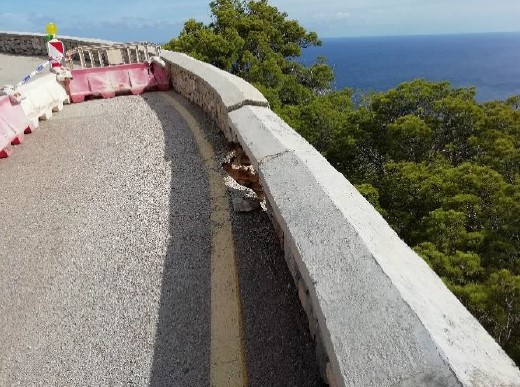 The structural rehabilitation of the retaining wall on the access road to the lighthouse of Formentor goes out to tender
