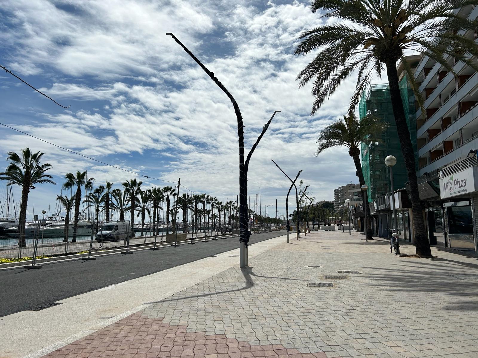 El próximo 25 de junio se abren al tráfico los dos nuevos carriles del paseo Marítimo de Palma en dirección Portopí