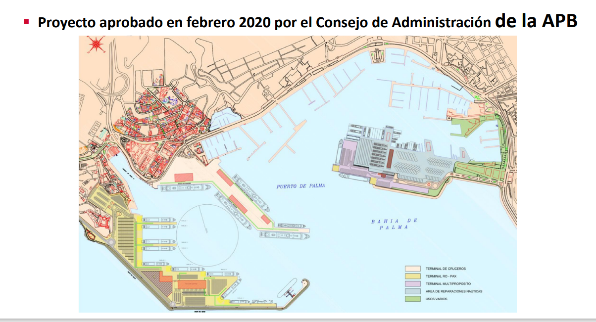 El Consell d'Administració de l'APB acorda la paralització del projecte aprovat per l'anterior govern del Pacte l'any 2020 per analitzar un canvi de rumb a la reordenació del port de Palma