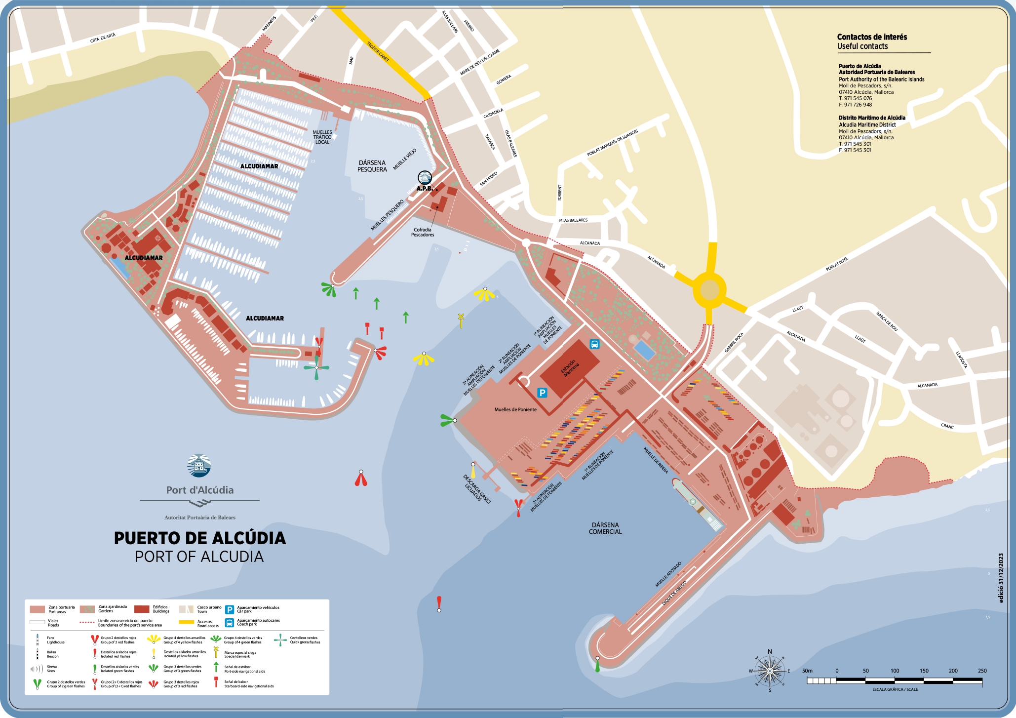 Alcúdia Hafenkarte 2023