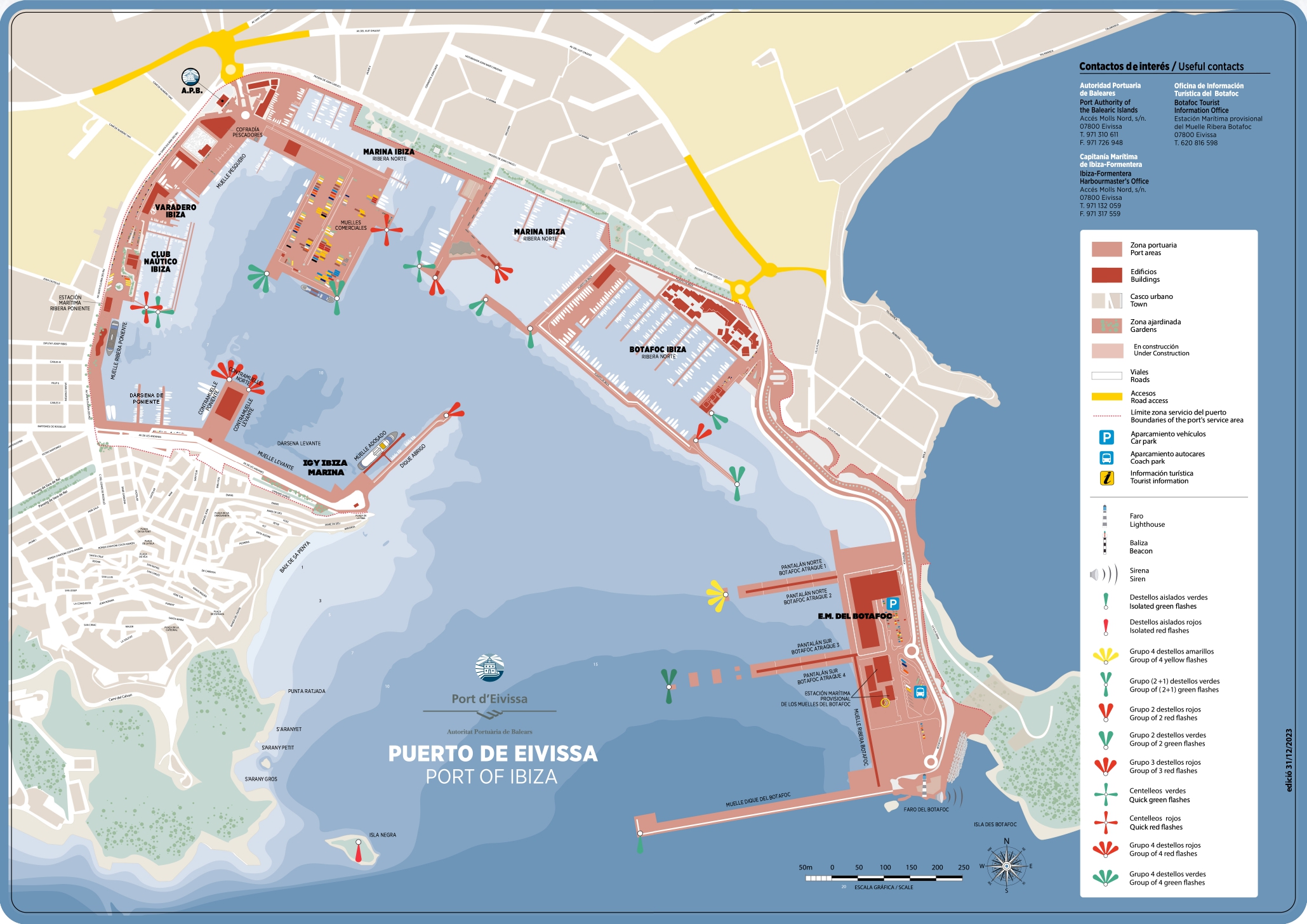 Plànol port d'Eivissa 2023