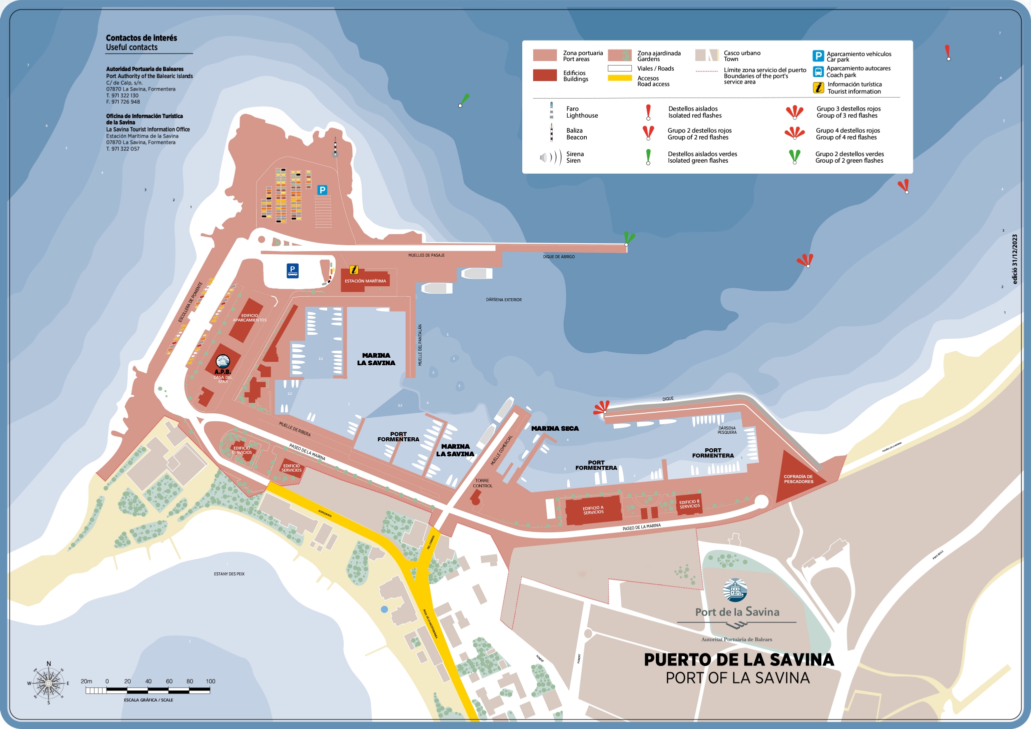 Plano puerto de la Savina 2023